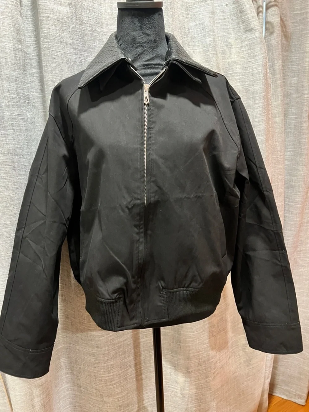 Bottega Veneta Black Quilted Removable Leather Collar Jacket - Size XL/IT 56 - Picture 4 of 10